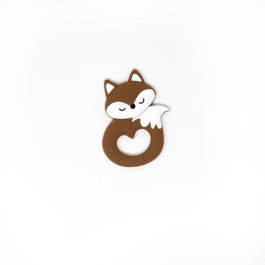 Woodlands Fox Silicone Teether - Brown