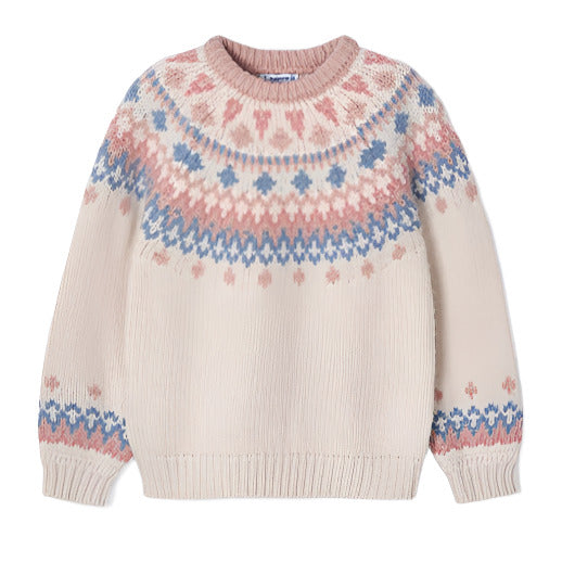 Fair Isle Sweater: Pink/Blue
