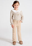 Long flare trousers: Chickpea