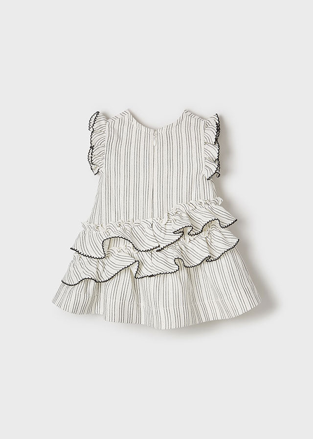 Flutter Sleeve Stripe Dress