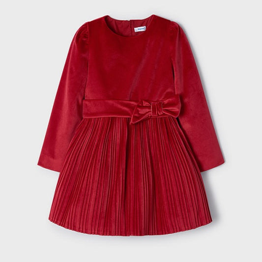 Velvet dress: Red