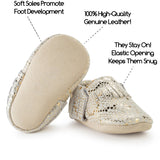 Rattlesnake Genuine Leather Baby Moccasins