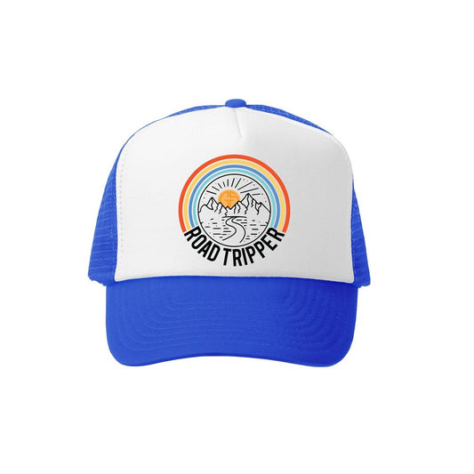 Road Tripper Trucker Hat: Royal/White