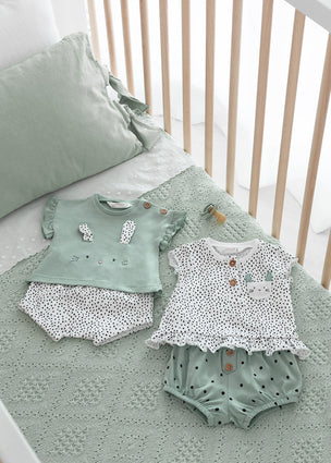 4 pieces knit set: Mint