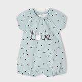 Love Bunny Bubble Romper: Mint