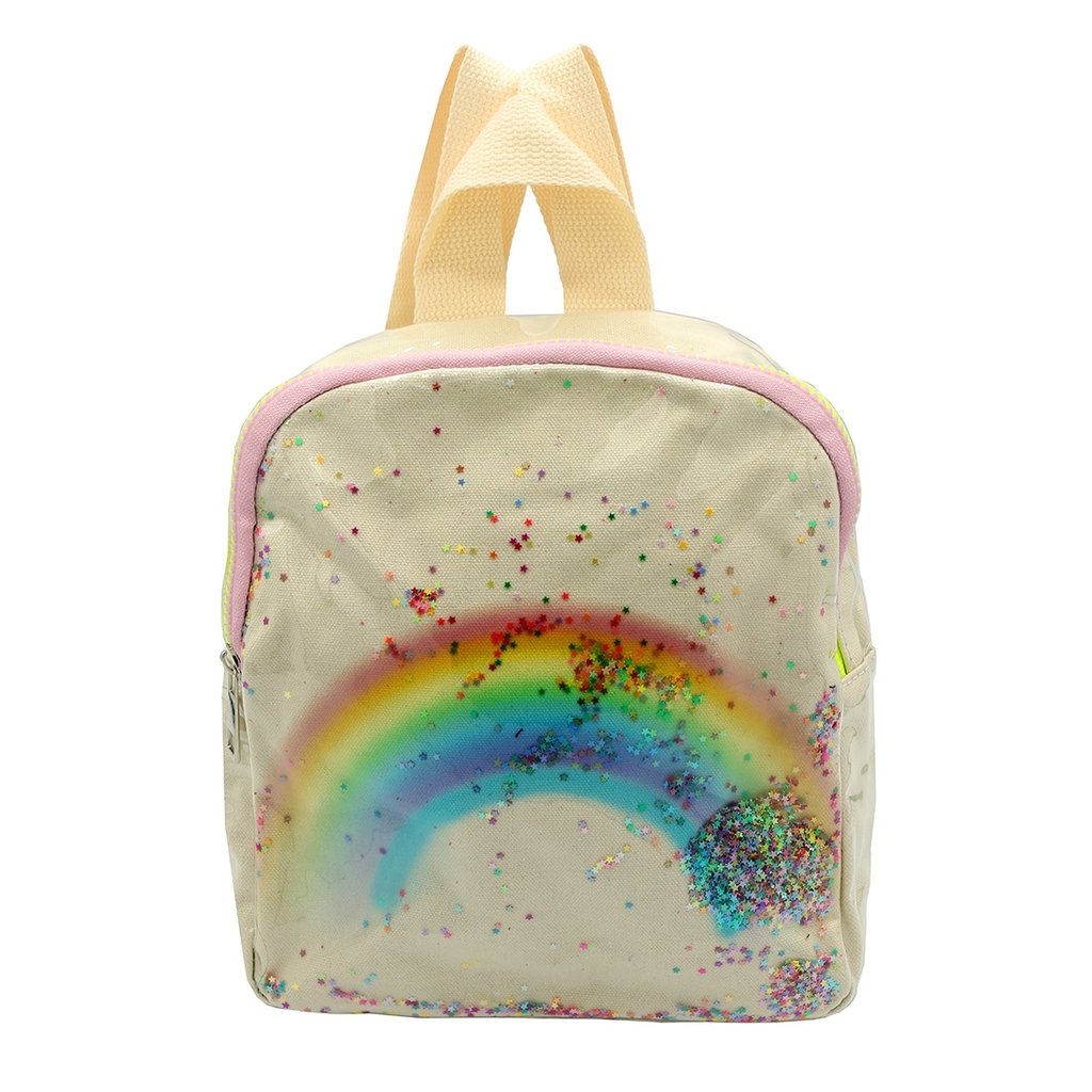 Rainbow Backpack Pink White