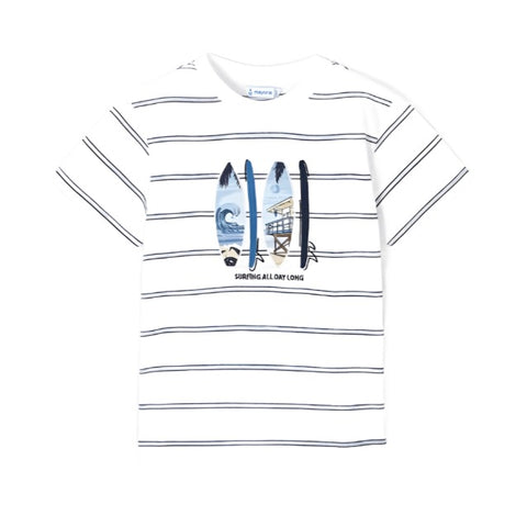 Cotton Embroidered T-shirt: Blue