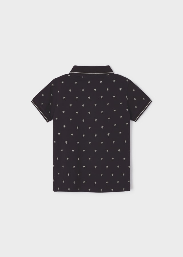 S/s small print t-shirt: Black