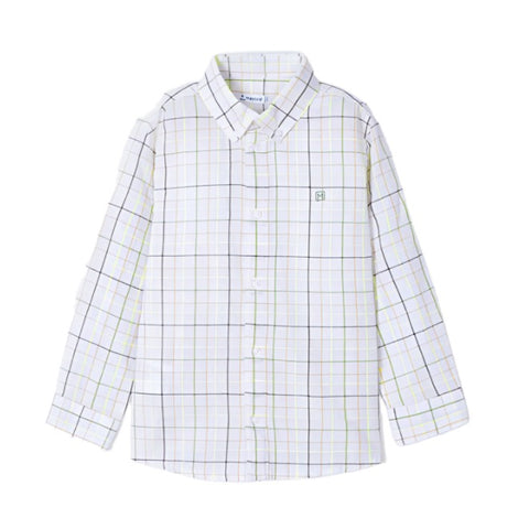 Cotton Print Shirt: Green