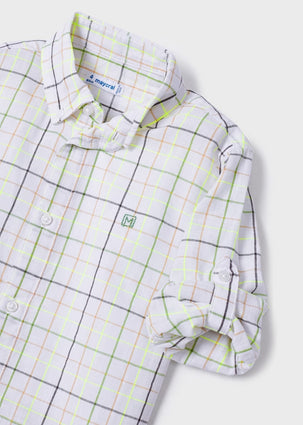 Cotton Print Shirt: Green