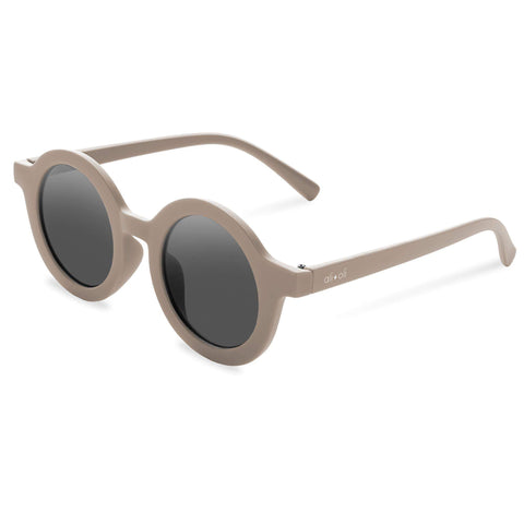Retro Round Sunglasses for Kids: Taupe