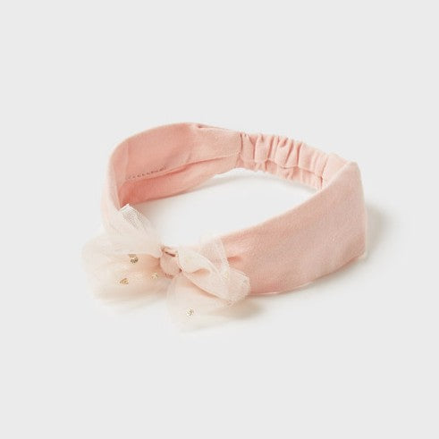 Princess Pink Tulle Bow Headband