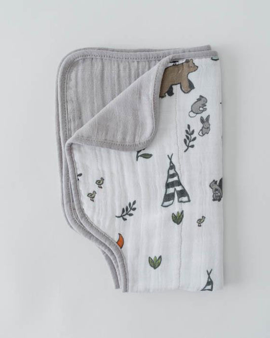 Forest Friends Muslin Burp Cloth