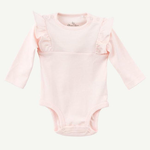 Flutter Long Sleeve Bodysuit: Light Pink